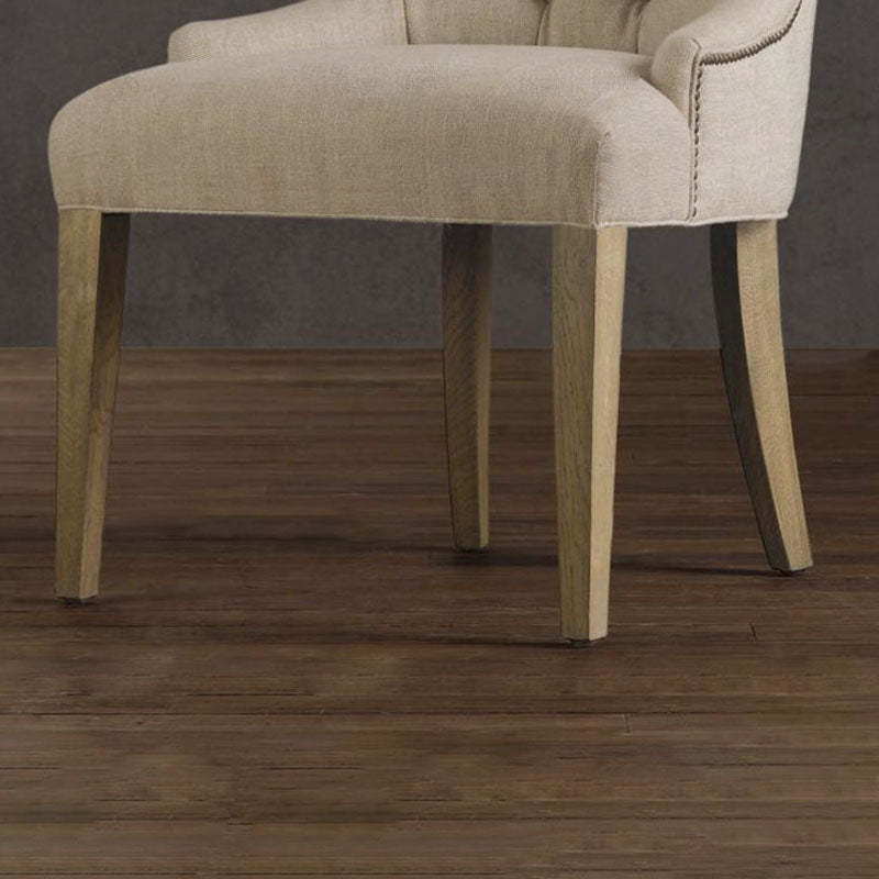 Scandinavian Thick Linen Wood Dining Chair