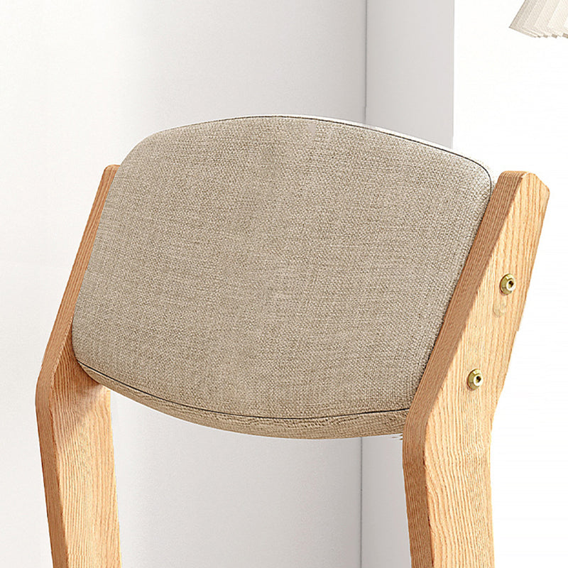 Minimalist Upholstered Fabric Wood Dining Chair