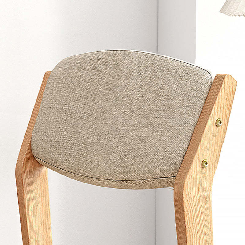 Minimalist Upholstered Fabric Wood Dining Chair
