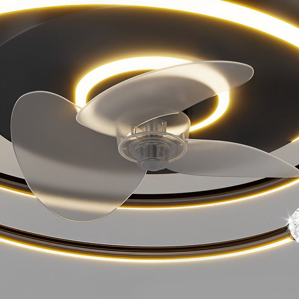 Minimalist Circular Mute LED Nordic Bladeless Fan