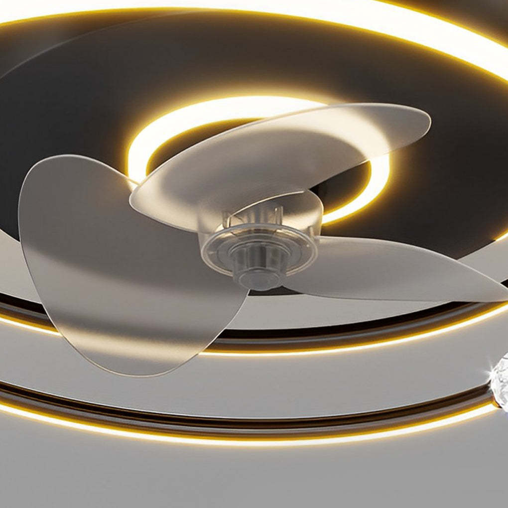 Minimalist Circular Mute LED Nordic Bladeless Fan