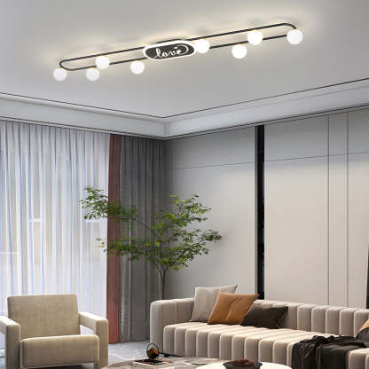 4/6/8-Light Round Acrylic Ball Modern Ceiling Light