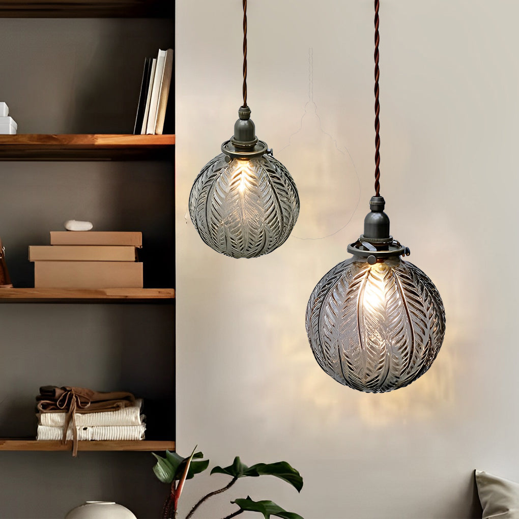 Modern ball gray pendant lighting — Smoke