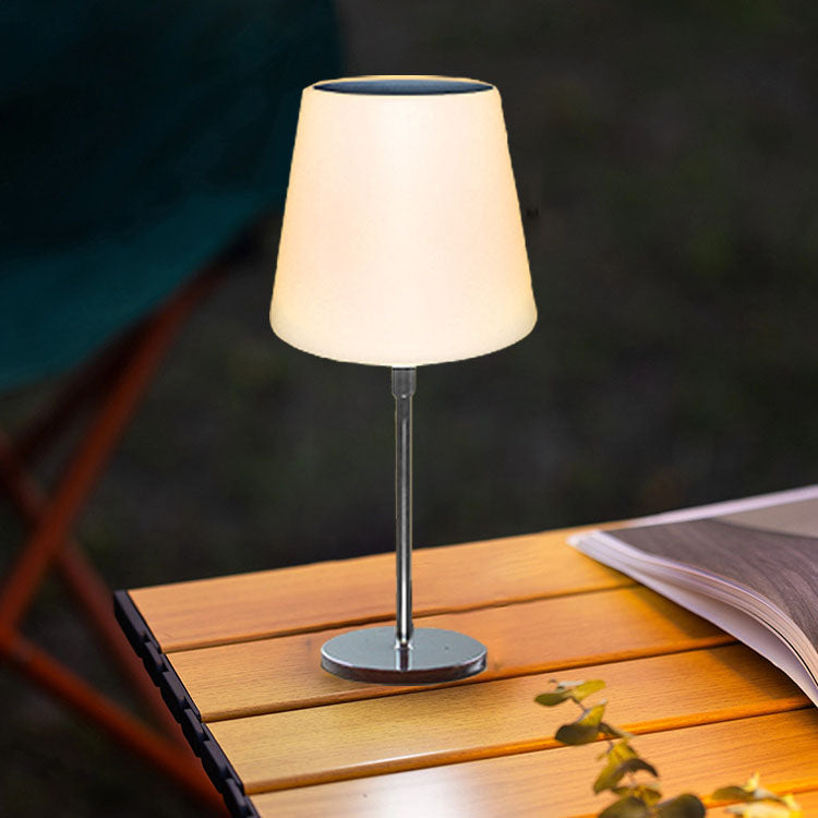 Modern cylinder white table lamps — Dimmable with Remote