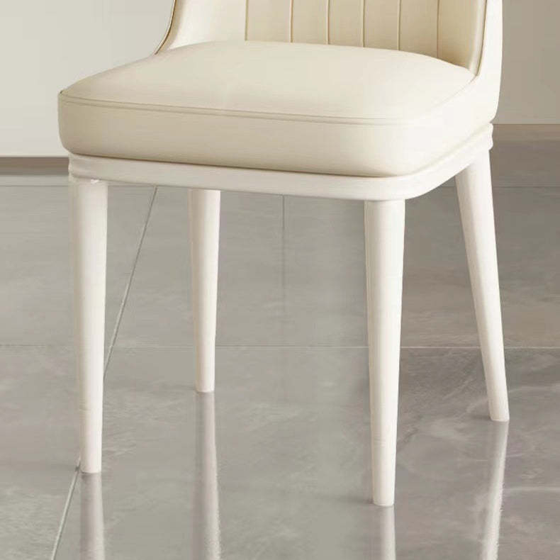 Minimalist PU Leather Steel Dining Chair