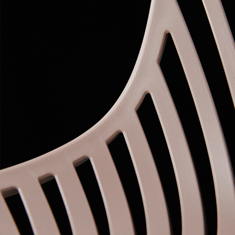 Scandinavian Round Plastic Bar Stool — White
