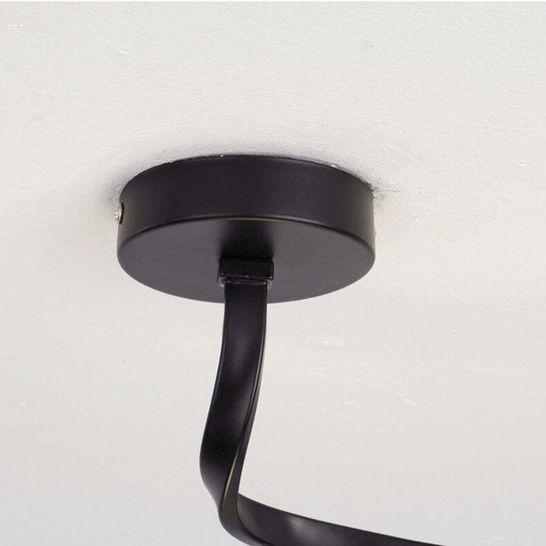 Modern Glass Orb Curve Ceiling Light