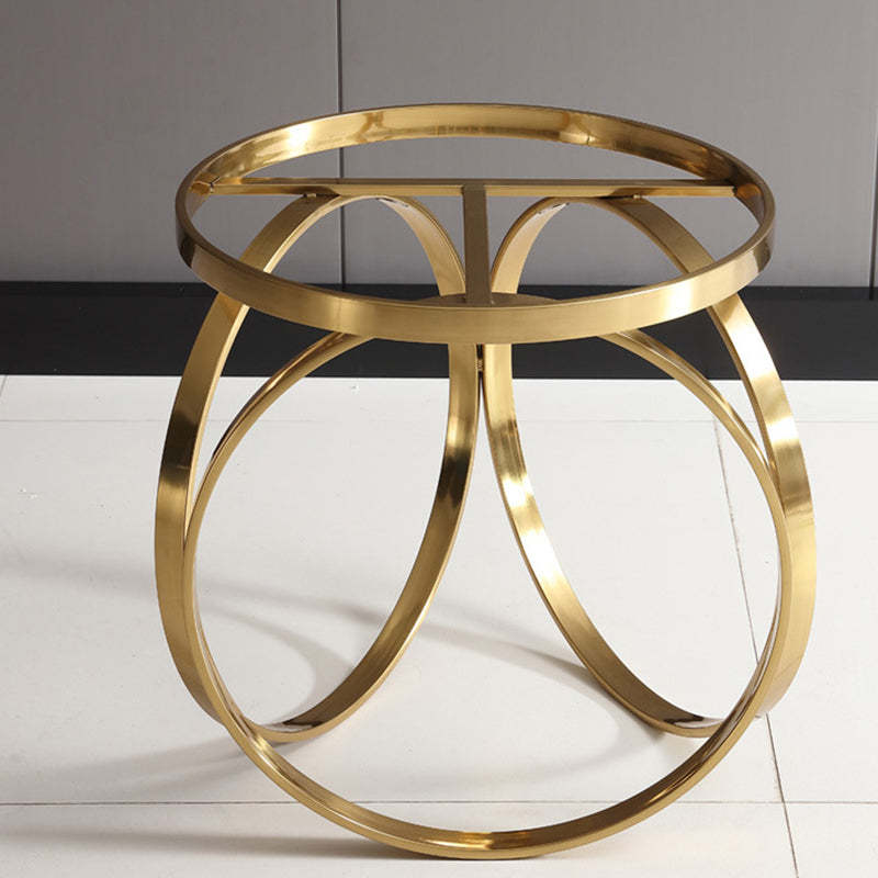 Modern Round Marble Titanium Steel Coffee Table