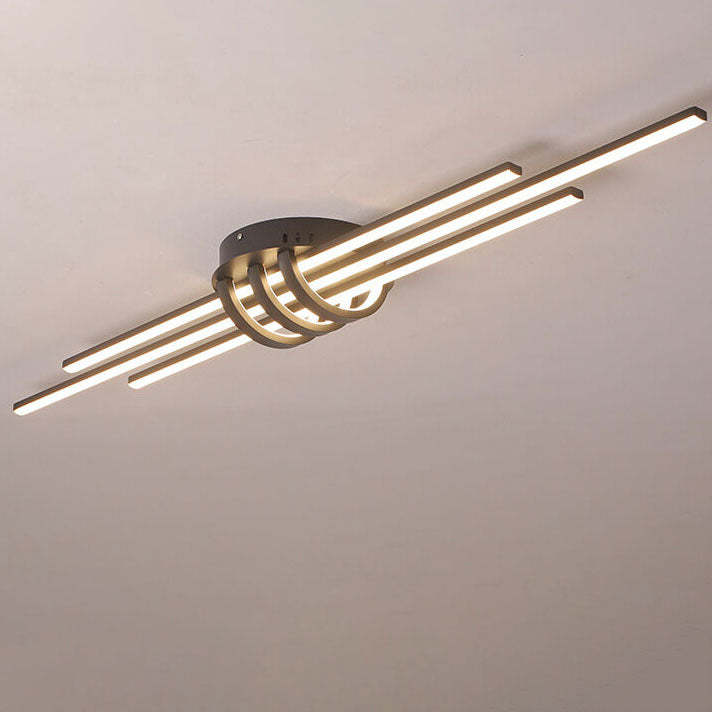 Minimalist Long LED Flush Mount Light