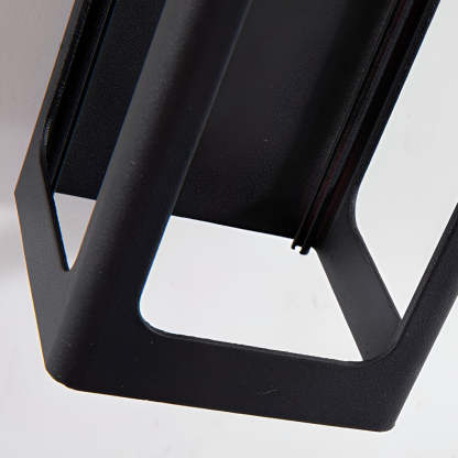 Rectangular IP65 Waterproof 12W LED Black Modern Outdoor Wall Lamp Sconces-Lighom