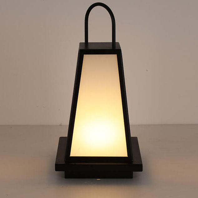 Modern Solar Geometric Column LED Garden Landscape Light