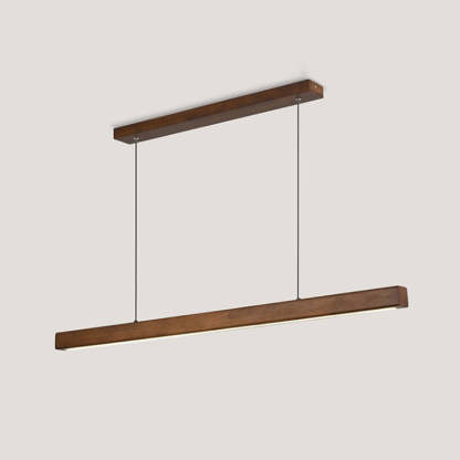 Nordic Rubber Wood Acrylic LED Island Chandelier