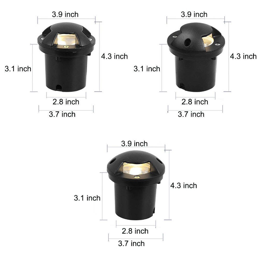 Outdoor Waterproof Horizontal Deck Stair Ground Lights Side-Emitting Low Voltage Step light for Pathways & Stairs-Lighom