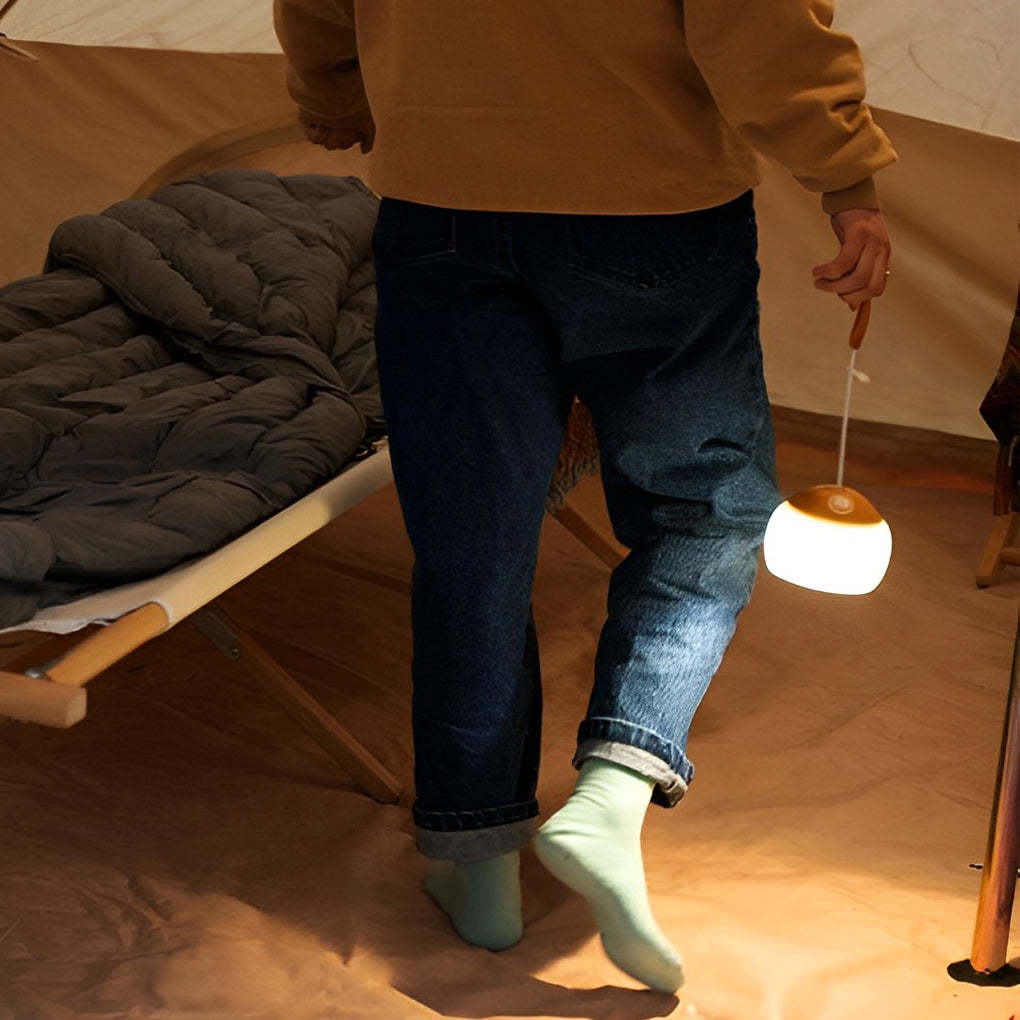 Round LED Dimmable USB Rechargeable Modern Portable Camping Lights-Lighom