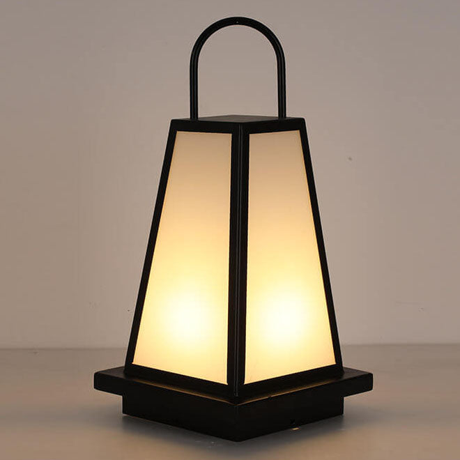 Modern Solar Geometric Column LED Garden Landscape Light