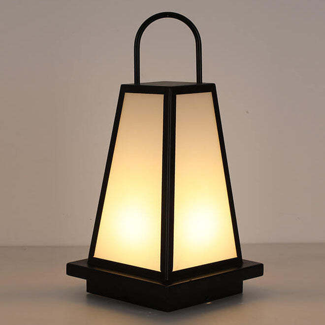 Modern Solar Geometric Column LED Garden Landscape Light