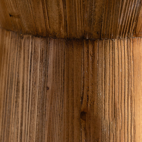 Rustic Wooden Pier Column Side Table