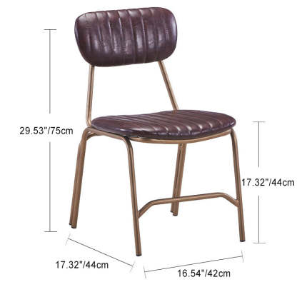 PU Leather Upholstered Metal Dining Chair