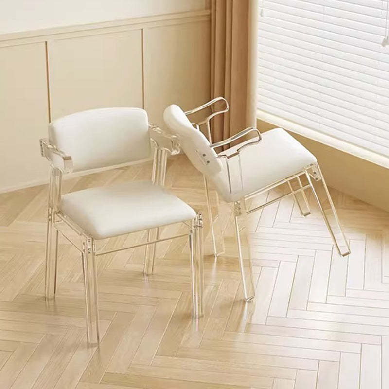 Minimalist Lambswool Acrylic Vanity Stool