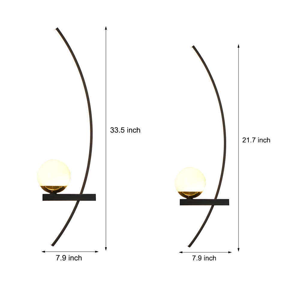 Curved Strip Dimmable LED Wall Sconce