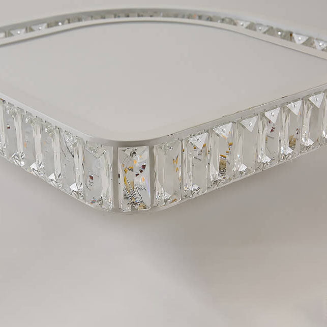 Modern Luxury Gold Rectangular Metal LED Flush Mount Light