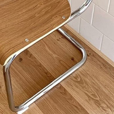 Vintage Bow-Frame Wood Metal Dining Chair