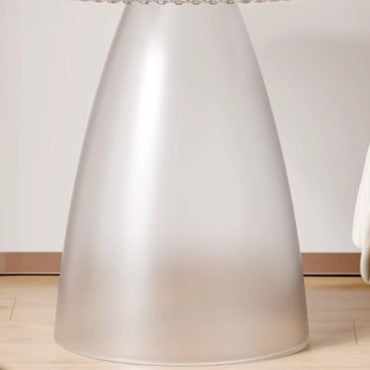 Minimalist Round PET Plastic Side Table — White