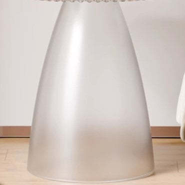 Minimalist Round PET Plastic Side Table — White