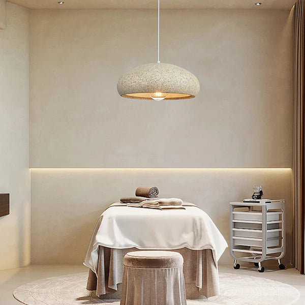 Creative Stone Beige Pendant Light For Dining Room