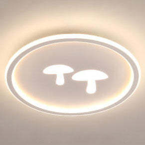 Modern Round Acrylic Mushroom LED Flush Mount Light — 220V-240V For UK/AU