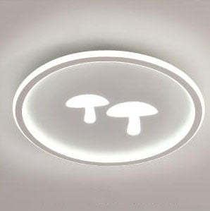 Modern Round Acrylic Mushroom LED Flush Mount Light