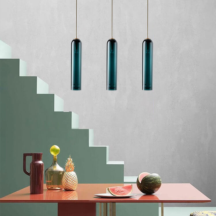 Minimalist Tube Glass LED Pendant Light