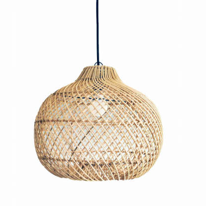 Handmade Wicker Basket Rattan Pendant Light
