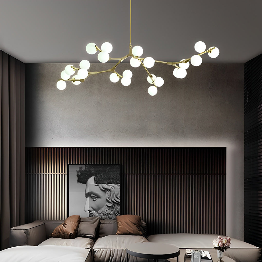 Modern decor cluster black chandeliers — Matte Black / No Bulb / 18-Light