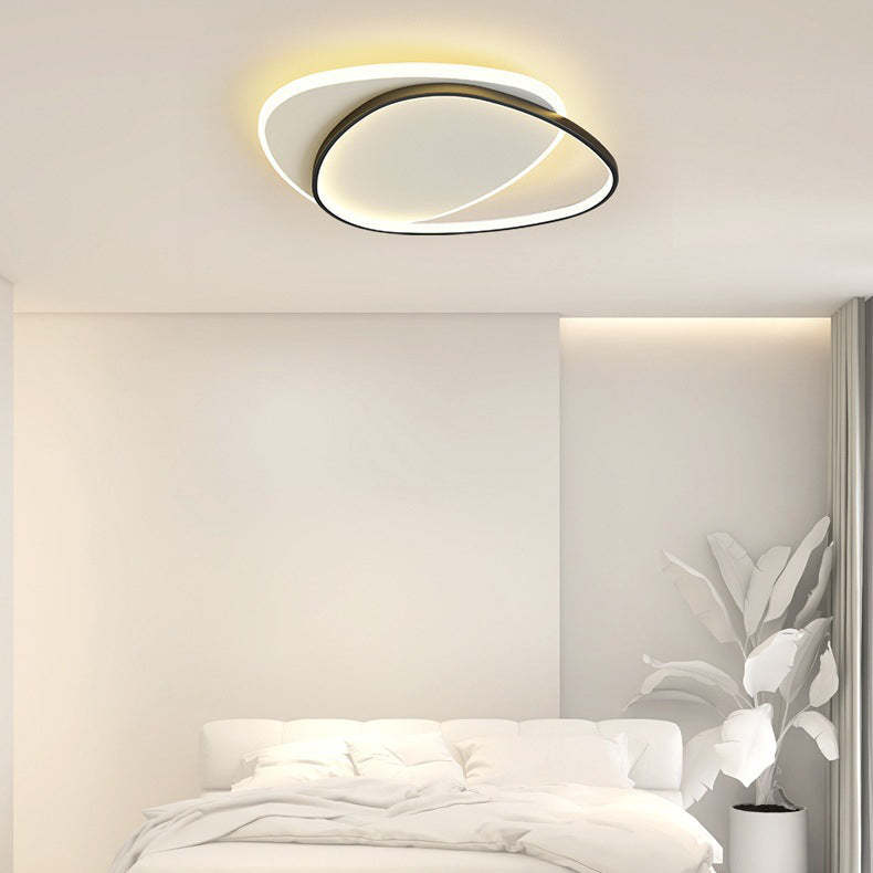 Minimalist Triangle Oval Acrylic Iron LED Flush Mount Light