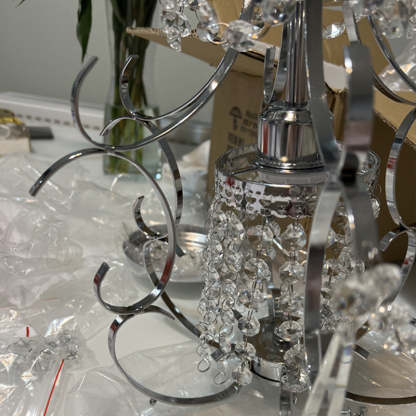 Traditional Luxury Iron Crystal Pendant Light