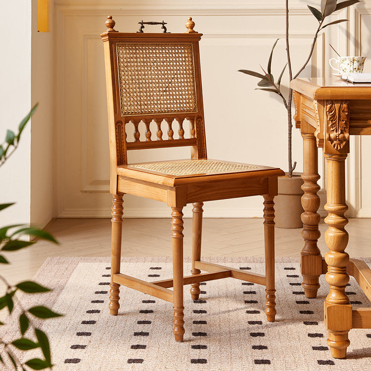 Vintage Wood Rattan Chair - Wod