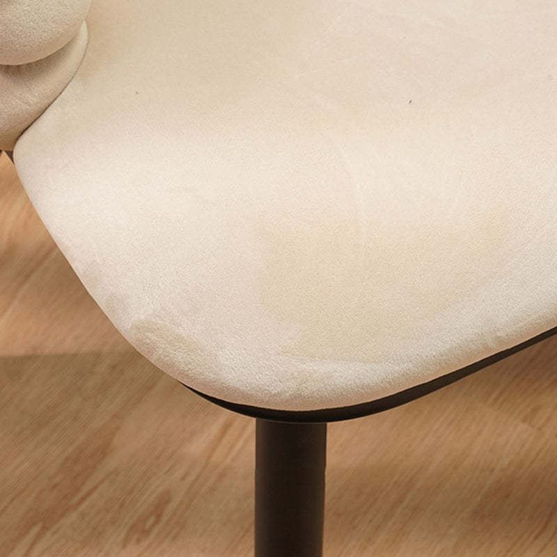 Contemporary Velvet Bead String Trapezoidal Vanity Stool