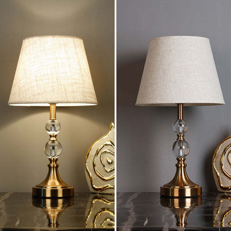 Minimalist Column Crystal Iron Fabric Lamp — A / 220V-240V For UK/AU