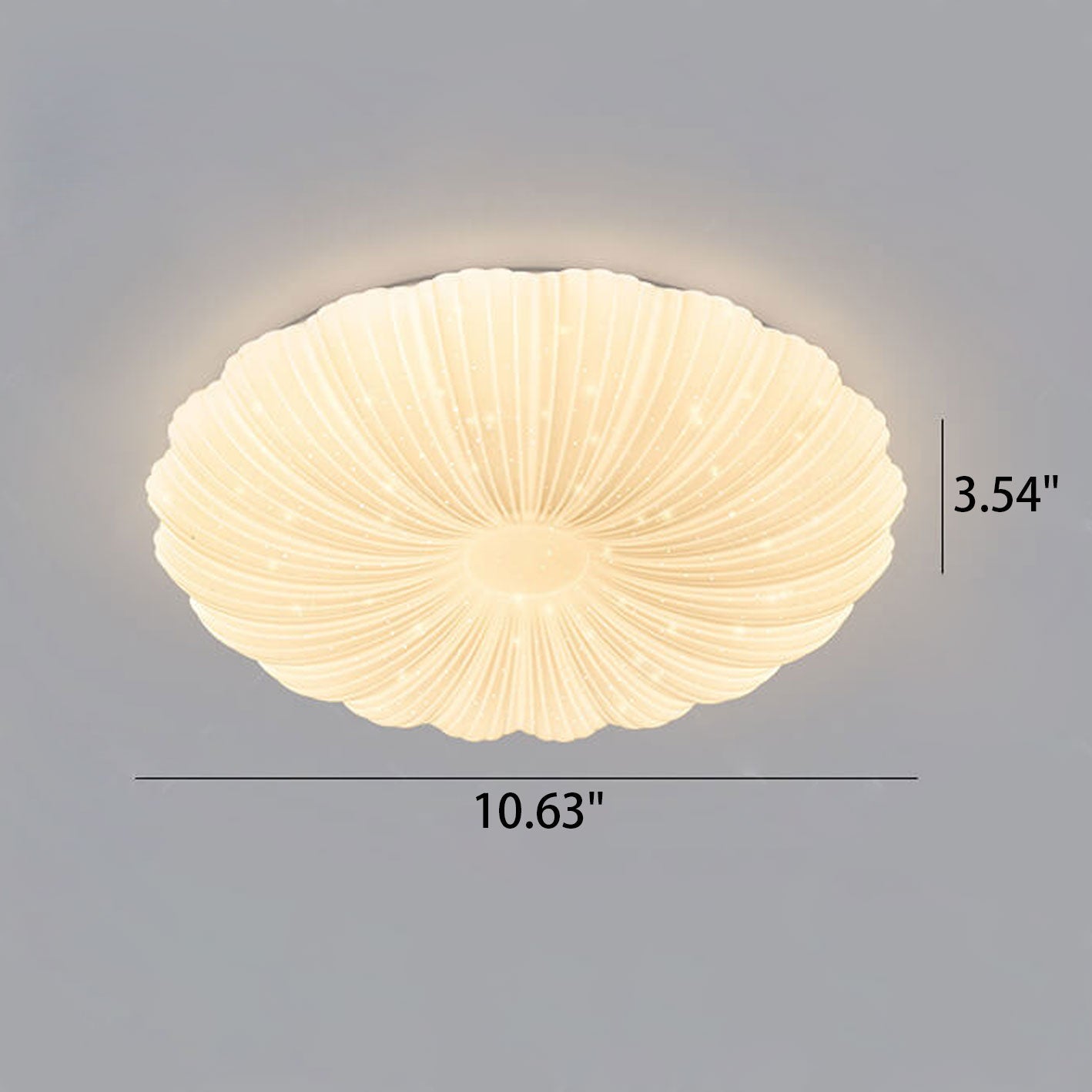 Minimalist Shell Acrylic Round LED Flush Mount Light