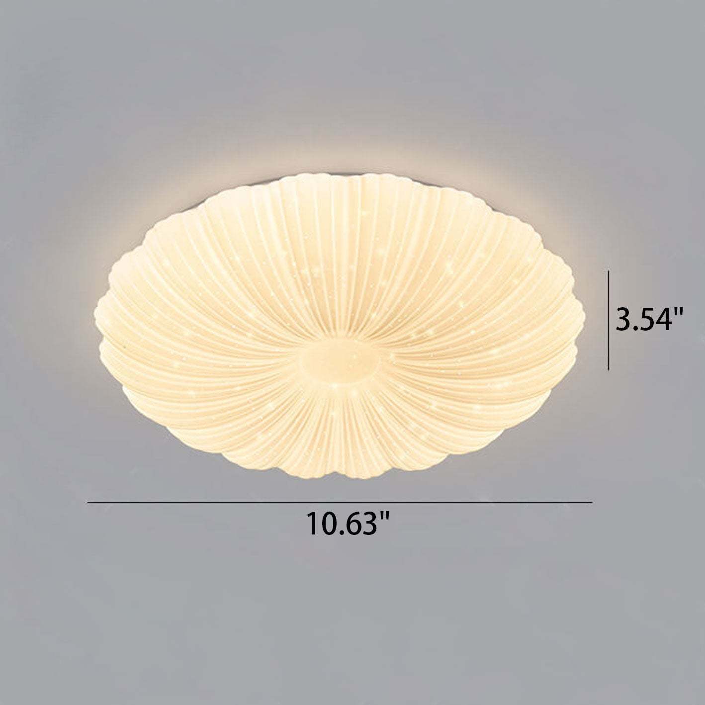 Minimalist Shell Acrylic Round LED Flush Mount Light