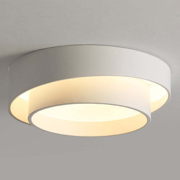 Minimalist Overlapping Round LED Flush Mount Light