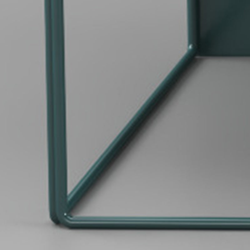Minimalist Square Iron Nesting Side Table — White