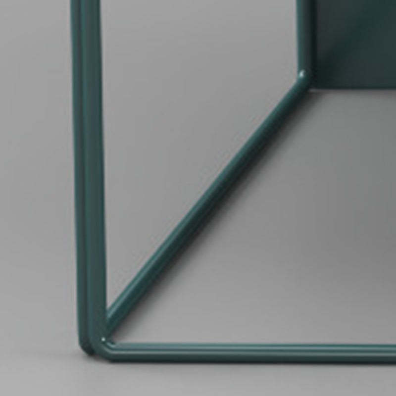 Minimalist Square Iron Nesting Side Table — White