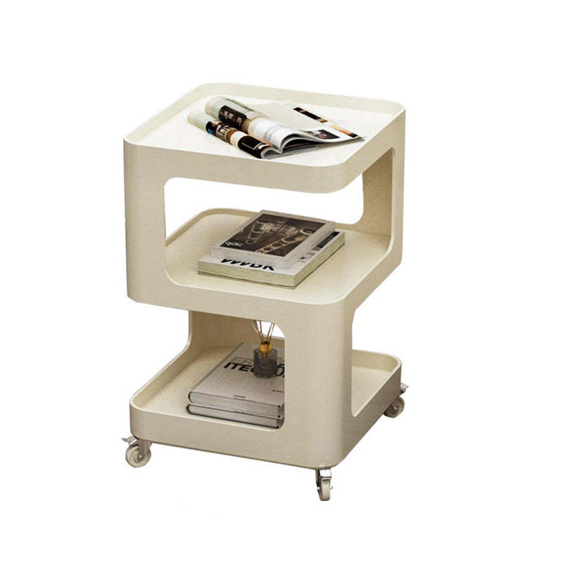 Contemporary Iron 3-Tier Movable Side Table