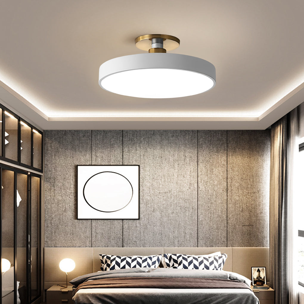 Modern Thick Circular LED Nordic Semi-Flush Mount