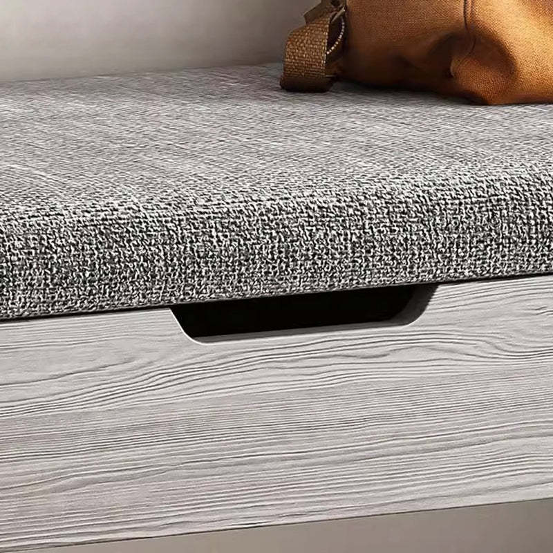 Minimalist Fabric PU Leather Wood 3-Tier Shoe Rack