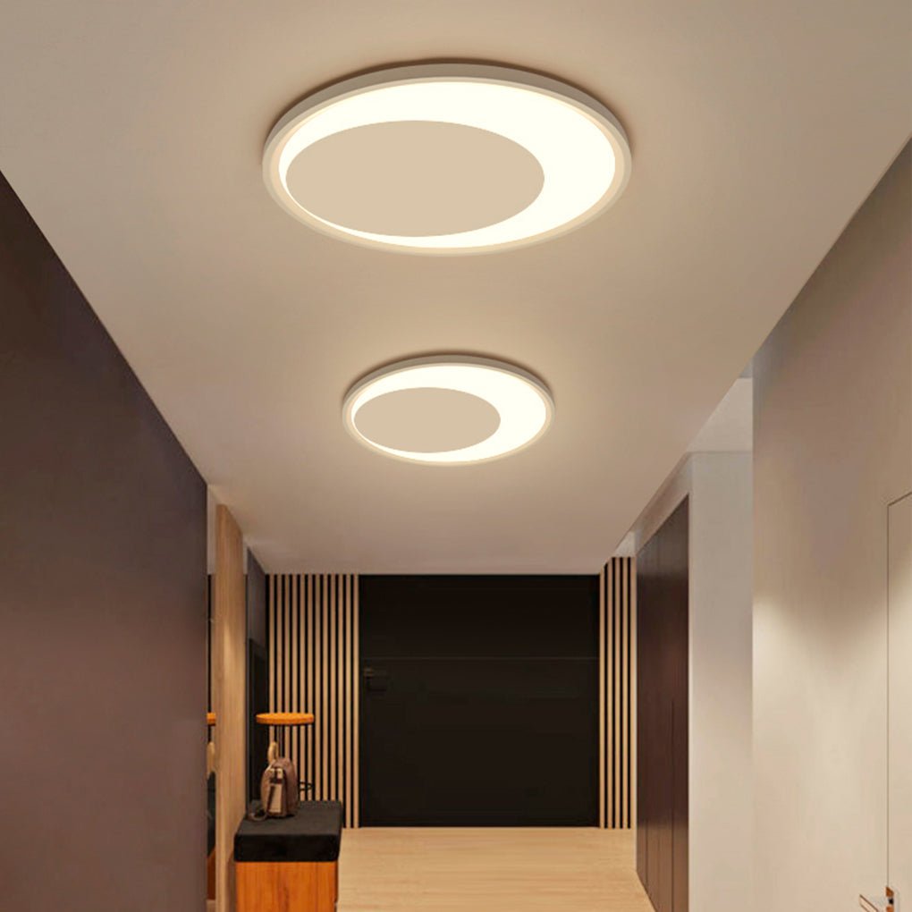 12"/16" Round White Modern LED Flush Mount Light