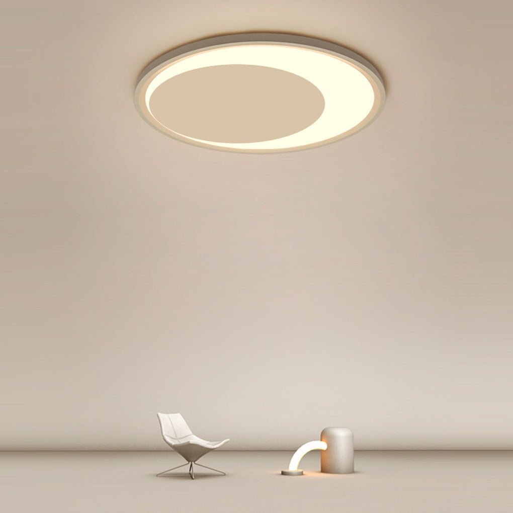 12"/16" Round White Modern LED Flush Mount Light