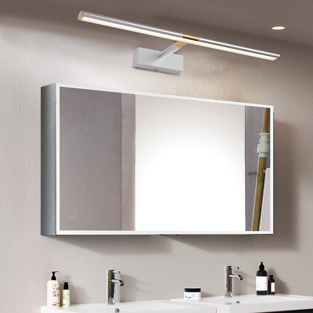 Retractable LED Bathroom Vanity Light with Adjustable Rod and Matte Finish-Lighom